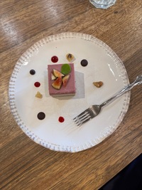 desert cake with decoration