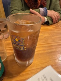a glass of ome made ginger ale